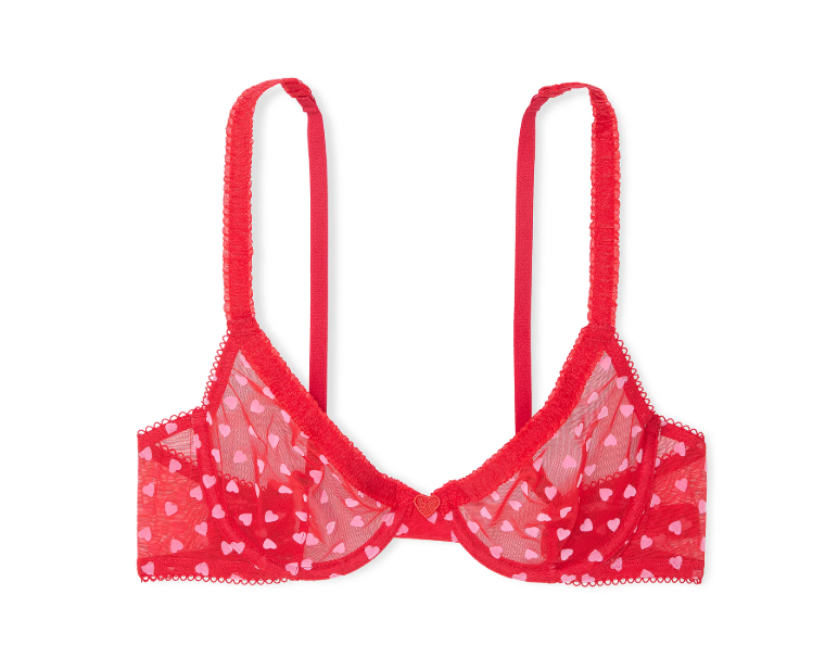 DUMMY - Brasier Victoria Secret  de media copa sin forro con corazones Tease 38DDD